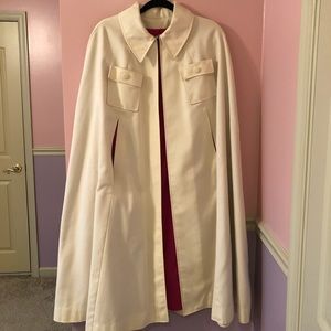 Vintage cape with hot pink lining